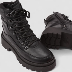 Bota Coturno Feminino Dakota Cano Curto Tratorado Com Zíper Preto
