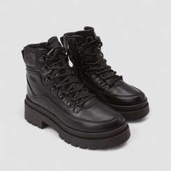Bota Coturno Feminino Dakota Cano Curto Tratorado Com Zíper Preto