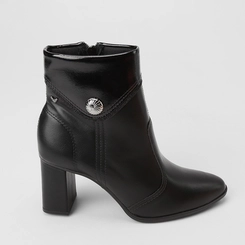 Bota Feminina Mississipi Cano Curto Salto Reto Detalhe Tacha Preto