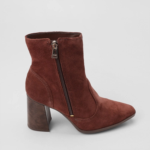 Ankle Boot Feminino Dakota Camurça Marrom