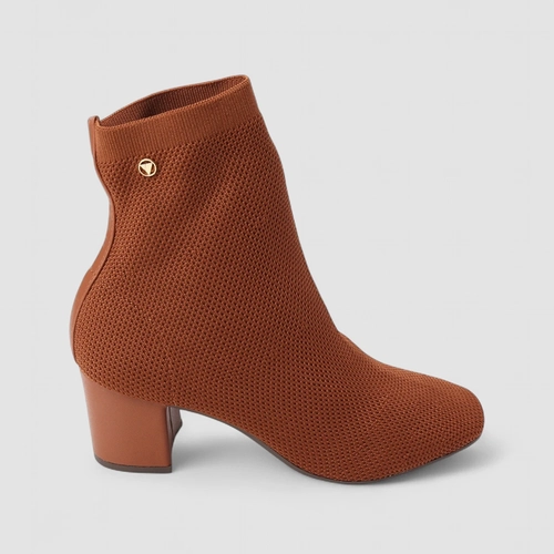 Bota Feminina Via Uno Knit Marrom
