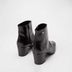 Ankle Boot Feminina Via Uno Salto Bloco Preto