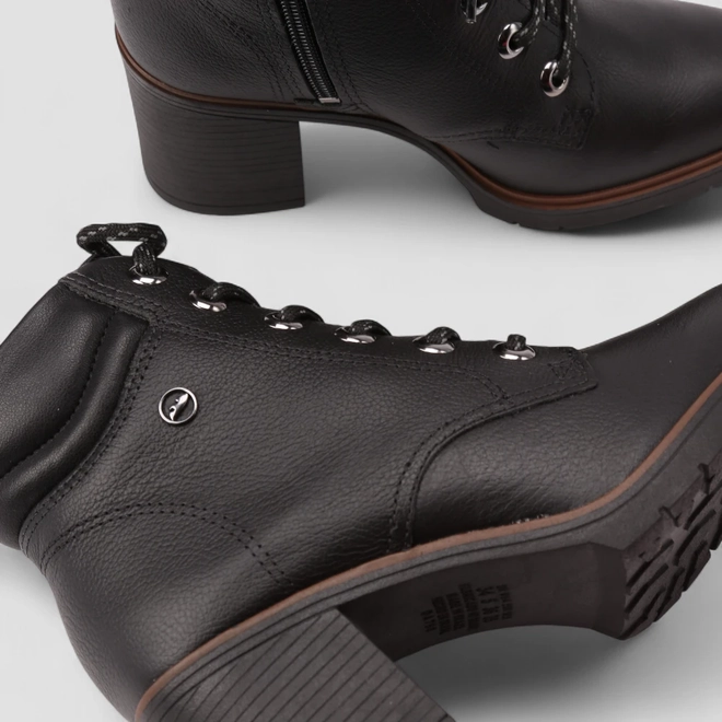 Bota Coturno Feminino Dakota Couro Cano Curto Preto