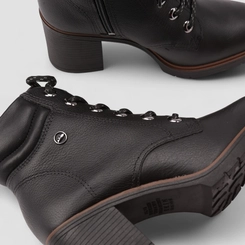 Bota Coturno Feminino Dakota Couro Cano Curto Preto