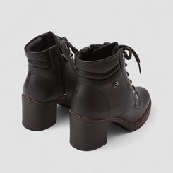 Bota Coturno Feminino Dakota Couro Cano Curto Preto
