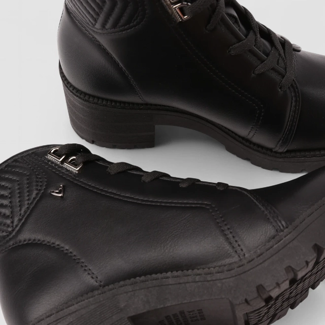 Bota Coturno Feminino Mississipi Cano Curto Tratorado Preto