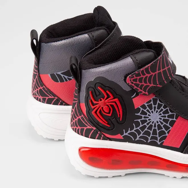 Tênis Casual Infantil Vertus Aranha Led Preto