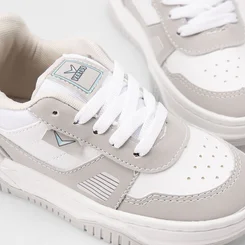 Tênis Casual Infantil Vertus Detalhe Recorte Branco