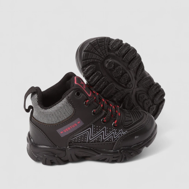Bota Coturno Infantil Vertus Adventure Mesh Preto