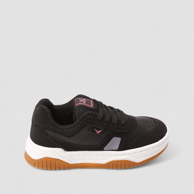 Tênis Casual Infantil Vertus Detalhe Mesh Preto