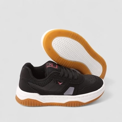 Tênis Casual Infantil Vertus Detalhe Mesh Preto
