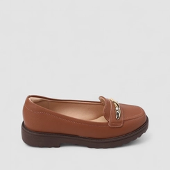 Mocassim Feminino Modare Ultraconforto Detalhe Dourado Marrom