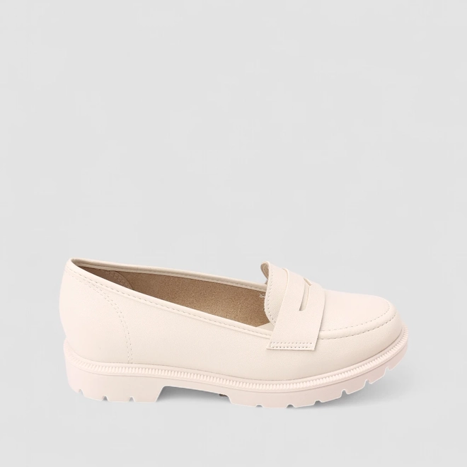 Mocassim Feminino Beira Rio Tratorado Bege