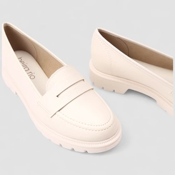 Mocassim Feminino Beira Rio Tratorado Bege