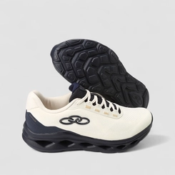 Tênis Esportivo Masculino Olympikus Elevado Original Off White & Marinho