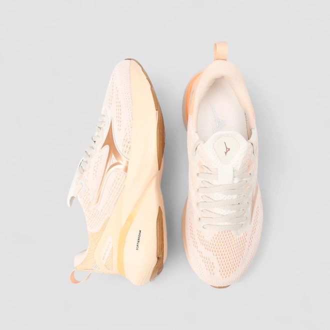 Tênis Esportivo Feminino Mizuno Glow 3 Original Laranja