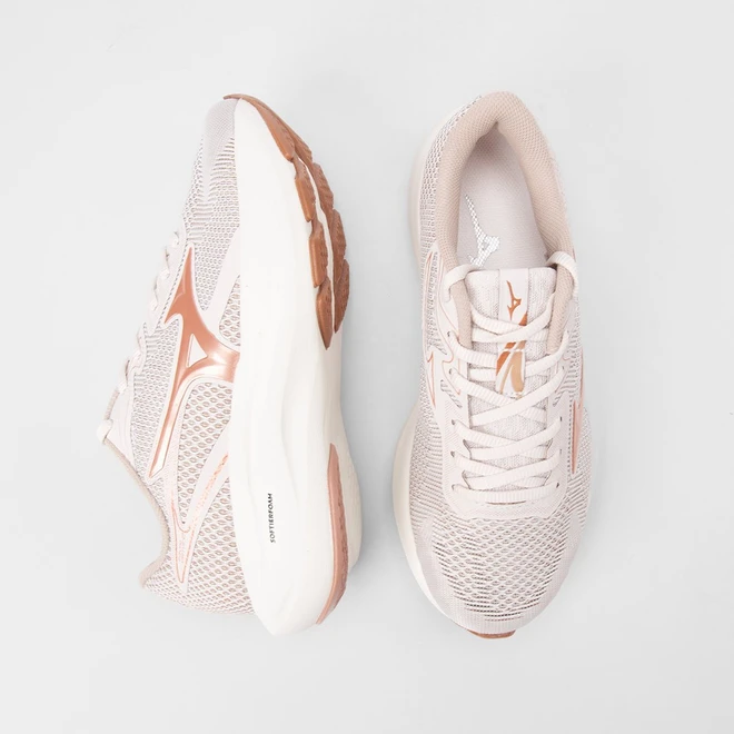 Tênis Esportivo Feminino Mizuno Virtue 2 Original Bege