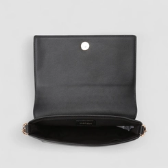 Bolsa Transversal Gabriela Média Alça Corrente Detalhe Rebites Preto