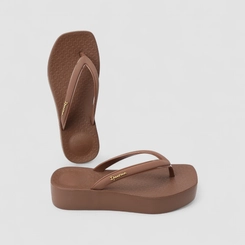 Chinelo Feminino Ipanema Plataforma Marrom