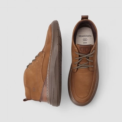 Bota Casual Masculina Democrata Clash Original Couro Caramelo