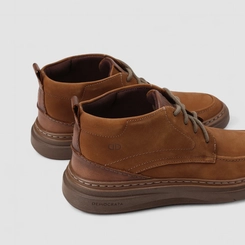 Bota Casual Masculina Democrata Clash Original Couro Caramelo