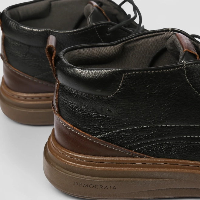 Bota Masculina Democrata Original Couro Preto