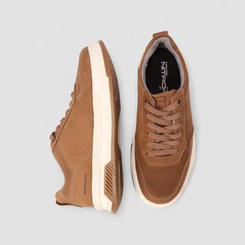 Tênis Casual Masculino Pegada Original Couro Marrom