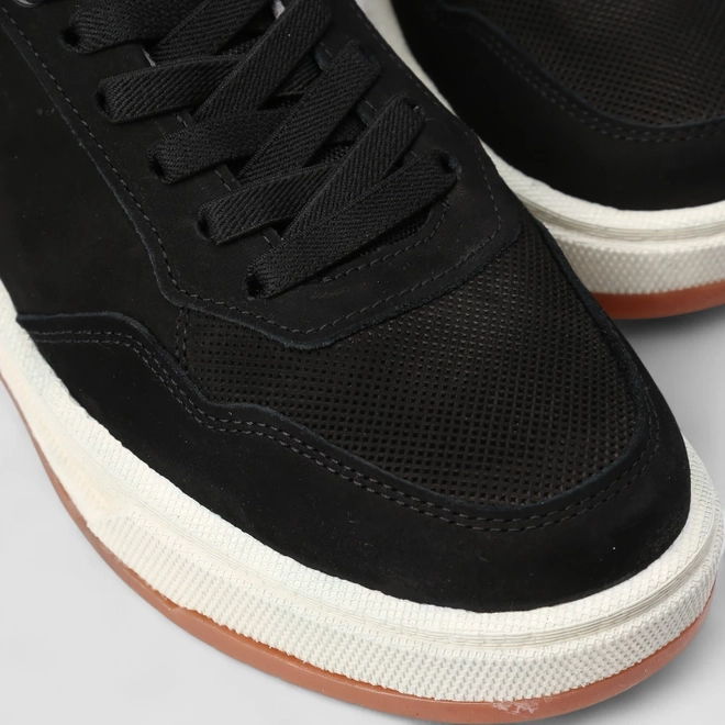 Tênis Casual Masculino Pegada Couro Preto