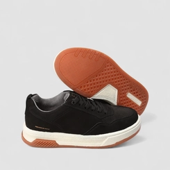 Tênis Casual Masculino Pegada Couro Preto