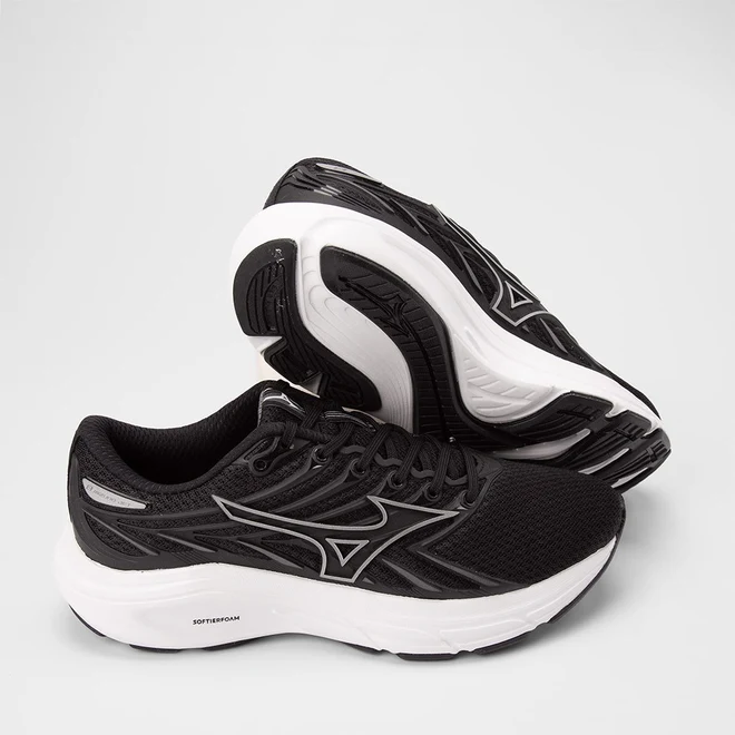 Tênis Esportivo Masculino Mizuno Jet 8 Corrida Original Preto & Prata