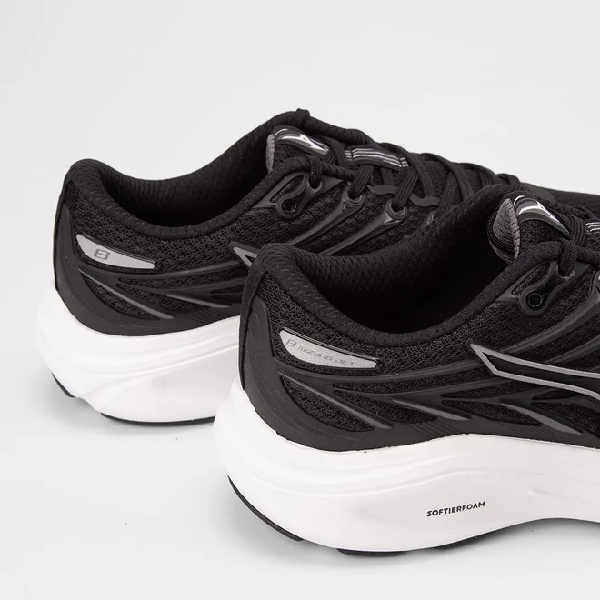 Tênis Esportivo Masculino Mizuno Jet 8 Corrida Original Preto & Prata