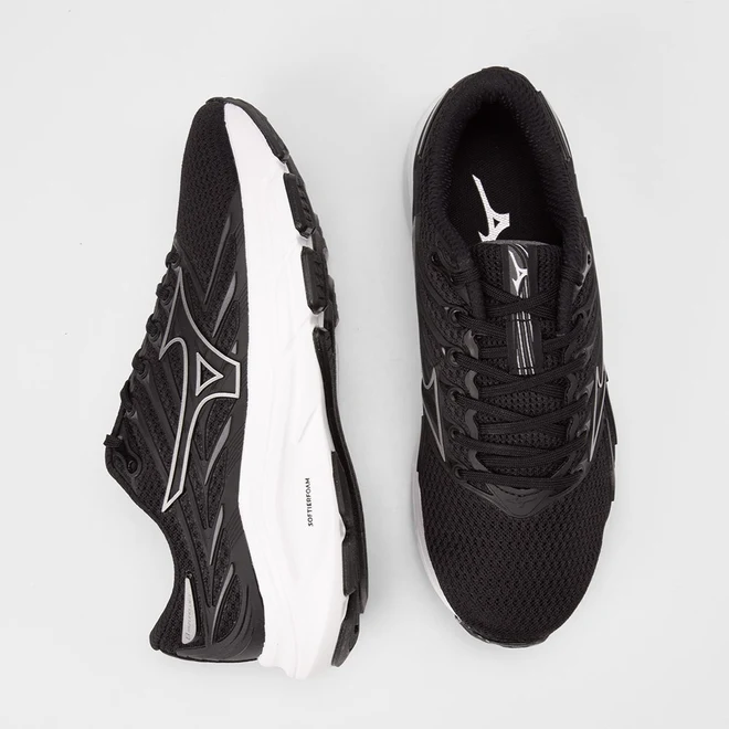 Tênis Esportivo Masculino Mizuno Jet 8 Corrida Original Preto & Prata