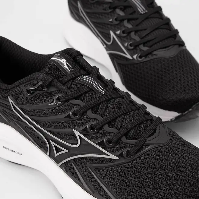 Tênis Esportivo Masculino Mizuno Jet 8 Corrida Original Preto & Prata