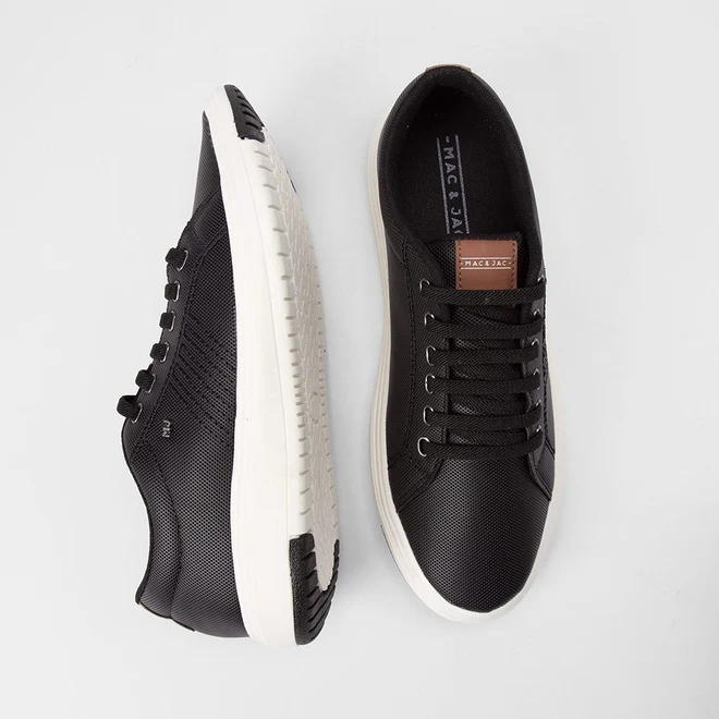 Tênis Casual Masculino Mac & Jac Elástico Preto