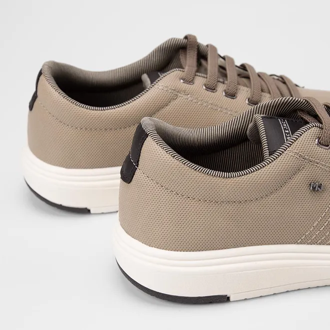 Tênis Casual Masculino Mac & Jac Elástico Bege