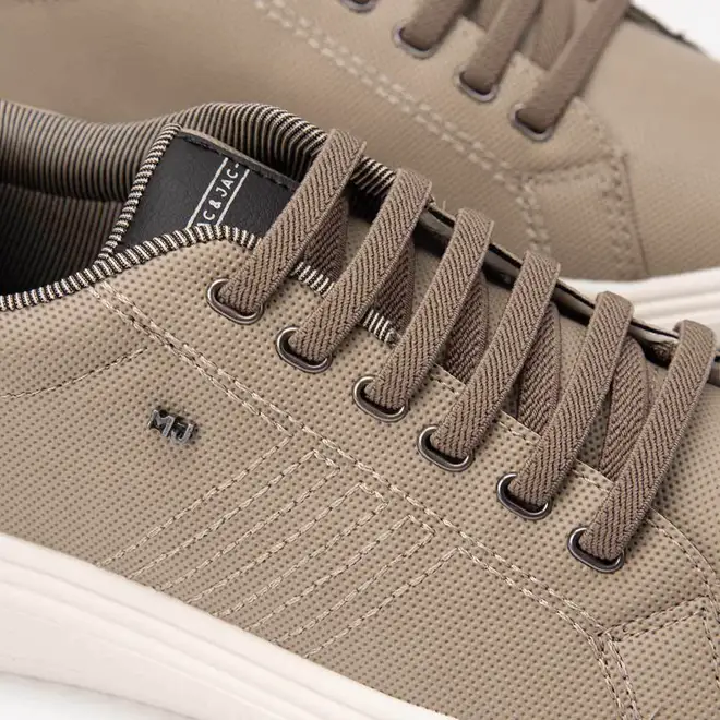 Tênis Casual Masculino Mac & Jac Elástico Bege