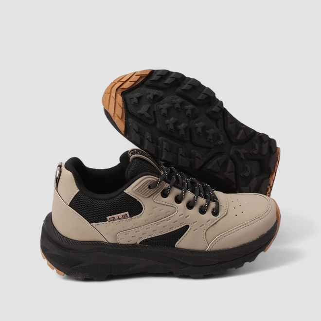 Tênis Casual Masculino Ollie Originals Bege & Preto