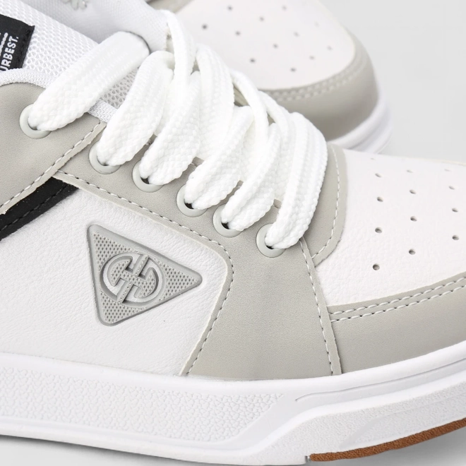 Tênis Casual Masculino Ollie Original Mesh Recorte Nobuck Branco
