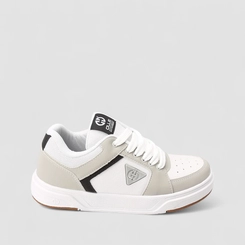 Tênis Casual Masculino Ollie Original Mesh Recorte Nobuck Branco