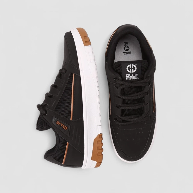 Tênis Casual Masculino Ollie Originals Mesh Preto