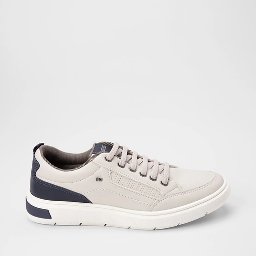 Tênis Casual Masculino Mac & Jac Elástico Detalhe Recorte Off White