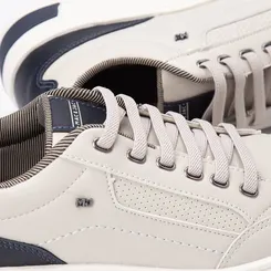 Tênis Casual Masculino Mac & Jac Elástico Detalhe Recorte Off White