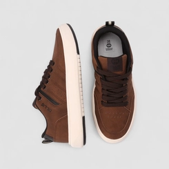 Tênis Casual Masculino Ollie Originals Perfuros Marrom