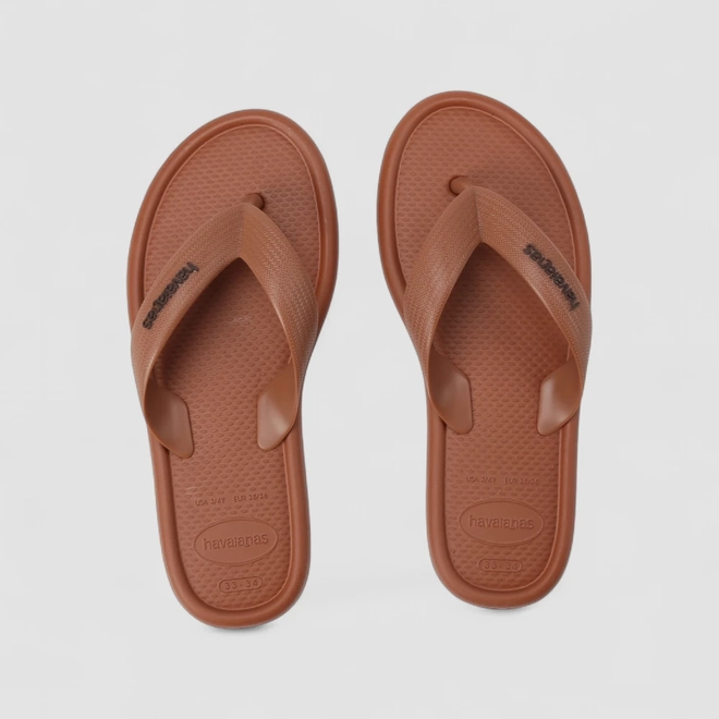 Chinelo Feminino Havaianas Original Puffed Marrom