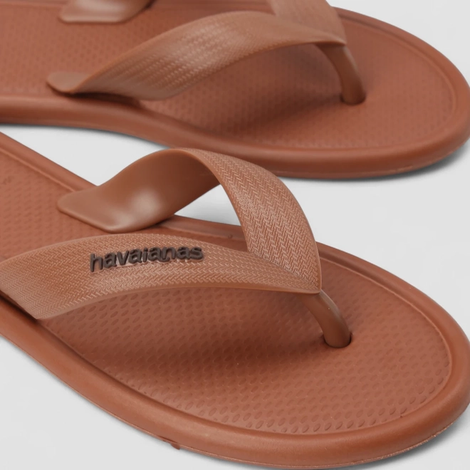 Chinelo Feminino Havaianas Original Puffed Marrom
