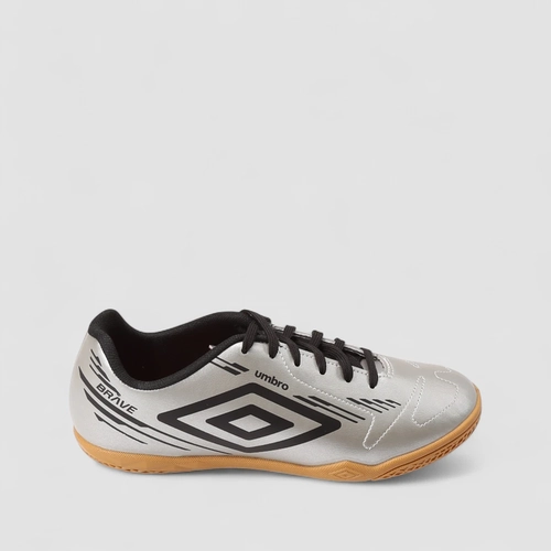 Chuteira Masculina Umbro Futsal Indoor Metalizado Prata