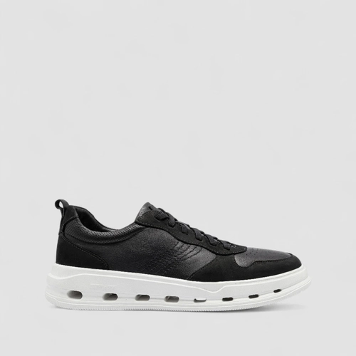 Tênis Casual Masculino Democrata Original Couro Groove Full Light Preto