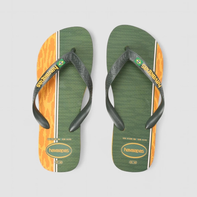 Chinelo Feminino Havaianas Original Nações Brasil Verde & Amarelo