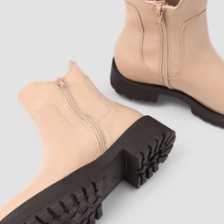 Bota Chelsea Feminino Sua Cia Cano Médio Nude
