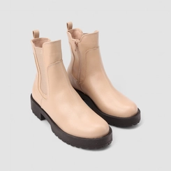Bota Chelsea Feminino Sua Cia Cano Médio Nude